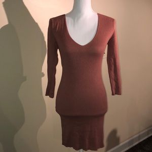 Nude Fitted Sweater Dress Kardashian Inspired!